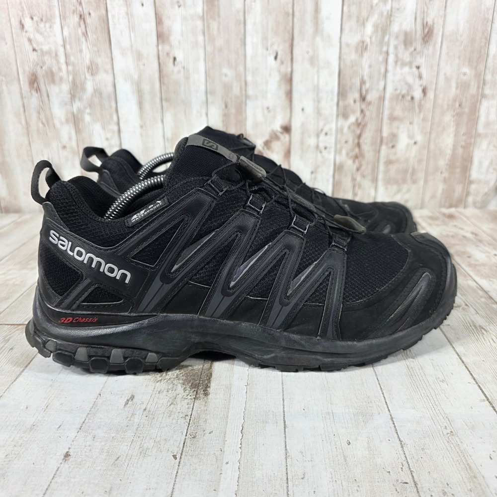 Salomon XA Pro 3D Mens Trail Running Shoes Black 393665 Size 10.5